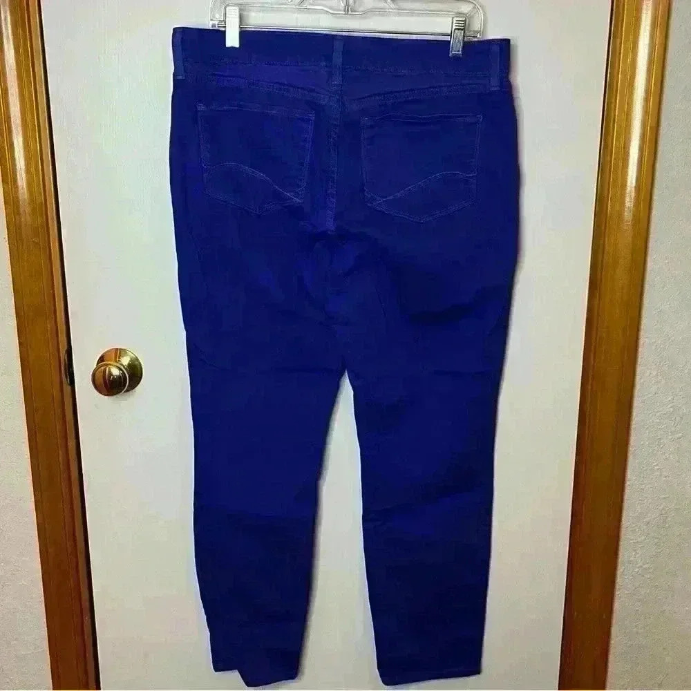 NYDJ Ankle Denim Jean Women 12 Blue Lift Tuck High-rise Stretch 5 Pocket Casual - Picture 5 of 7